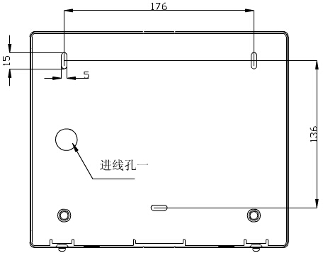 轉換開(kāi)關采用壁挂式安裝，安裝孔位置和(hé)安裝孔距